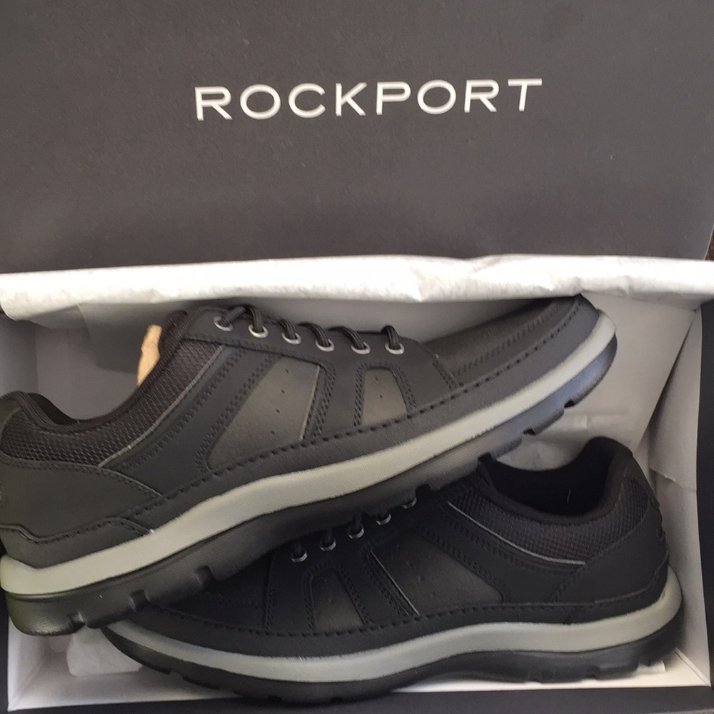Rockport Mens Black Shoes Sneakers Size 9.5 NEW